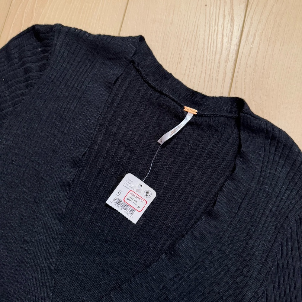 free people black date night cardi BNWT - Picture 8 of 12